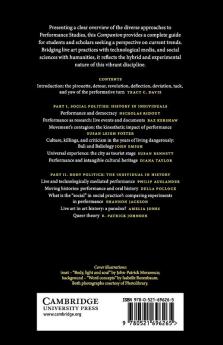 The Cambridge Companion to Performance Studies