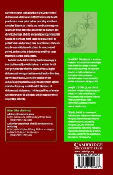 Pediatric and Adolescent Psychopharmacology