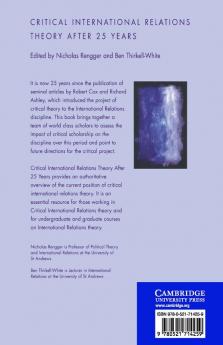 Critical International Relations Theory After 25 Years