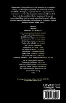 The Cambridge Companion to the Literature of World War             II