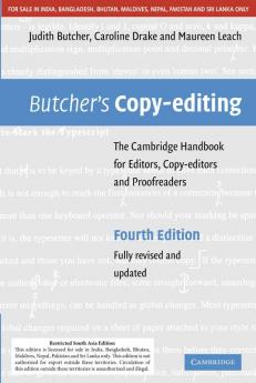 Butcher's Copy-editing 4th Edition (SOUTH ASIA EDITION)