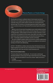 Plasma Physics and Fusion Energy