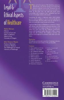 Legal and Ethical Aspects of Healthcare