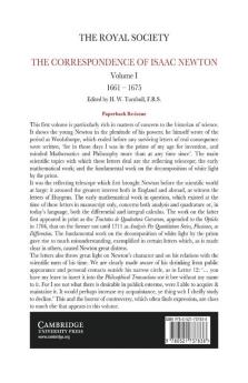 The Correspondence of Isaac Newton