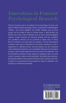 Innovations in Feminist Psychological Research