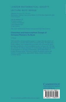 Characters and Automorphism Groups of Compact Riemann Surfaces
