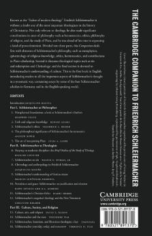 The Cambridge Companion to Friedrich Schleiermacher