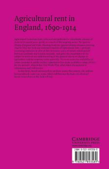 Agricultural Rent in England 1690 1914