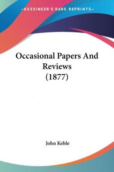 Occasional Papers And Reviews