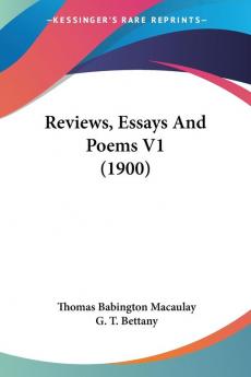 Reviews Essays And Poems: 1