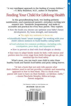 Feeding Your Child for Lifelong Health: Birth Through Age Six