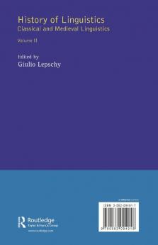 History of Linguistics Volume II