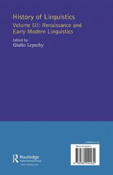 History of Linguistics Vol III