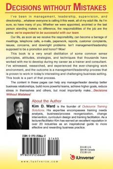 Decisions Without Mistakes: (Common Sense Decision-Making Strategies for Today's Managers and Leaders)