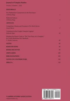 Journal of Vampire Studies: Vol. 2 No. 1 (2021)