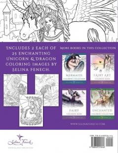 Unicorns and Dragons - Enchanting Fantasy Coloring Book: 17 (Fantasy Coloring by Selina)