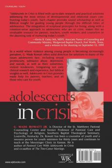 Adolescents in Crisis: A Guidebook for Parents Teachers Ministers and Counselors