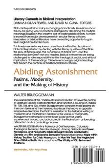 Abiding Astonishment: Psalms Modernity and the Making of History (Literary Currents in Biblical Interpretation)