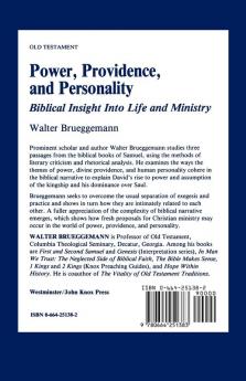 Power Providence and Personality: Biblical Insight into Life and Ministry