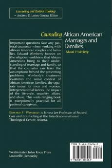 Counseling African American Marriages and Families (Counseling and Pastoral Theology)