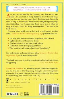 Stephanie Winston's Best Organizing Tips: Quick Simple Ways to Get Organized and Get on with Your Life