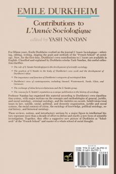 Contributions to L'Année Sociologique