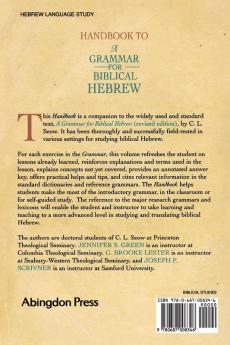 Handbook to a Grammar for Biblical Hebrew