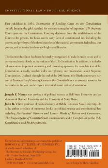 Summaries of Leading Cases on the Constitution