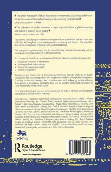Accounting and Finance for the International Hospitality Industry