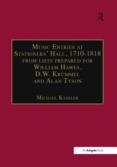 Music Entries at Stationers' Hall 1710-1818