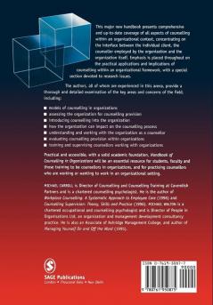 Handbook of Counselling in Organizations