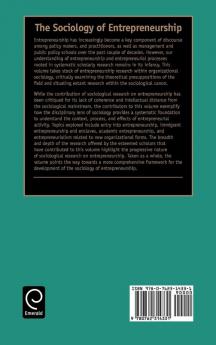 The Sociology of Entrepreneurship: 25 (Research in the Sociology of Organizations)