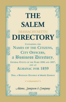 The Salem [Massachusetts] Directory