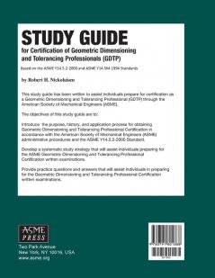 Study Guide for Certification of Geometric Dimensioning and Tolerancing Professionals (GDTP)