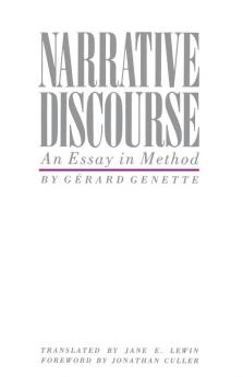 Narrative Discourse: An Essay in Method (Cornell Paperbacks)