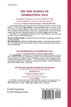 The New Science of Giambattista Vico: Unabridged Translation of the Third Edition (1744) with the addition of "Practic of the New Science" (Cornell Paperbacks)
