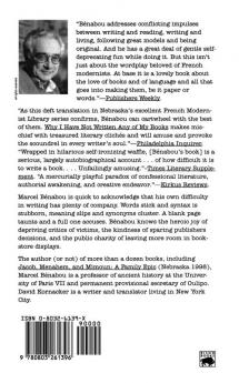 Why I Have Not Written Any of My Books (French Modernist Library)