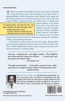 Reclaiming Childhood: Letting Children Be Children in Our Achievement-Oriented Society