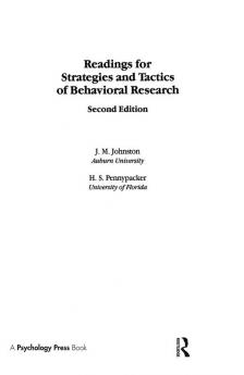 Readings for Strategies and Tactics of Behavioral Research