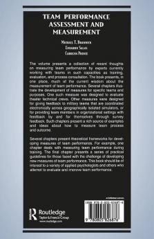 Team Performance Assessment and Measurement