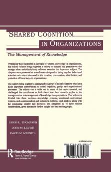 Shared Cognition in Organizations