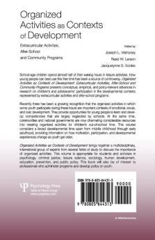 Organized Activities As Contexts of Development