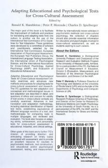 Adapting Educational and Psychological Tests for Cross-Cultural Assessment