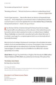 Medieval Theory of Authorship: Scholastic Literary Attitudes in the Later Middle Ages (The Middle Ages Series)