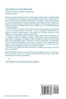 The Poetics of the Mind's Eye: Literature and the Psychology of Imagination