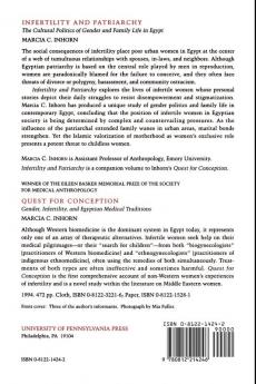 Infertility and Patriarchy: The Cultural Politics of Gender and Family Life in Egypt