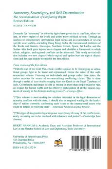 Autonomy Sovereignty and Self-Determination: The Accommodation of Conflicting Rights (Procedural Aspects of International Law)