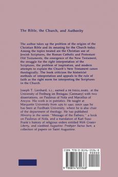 Bible the Church and Authority