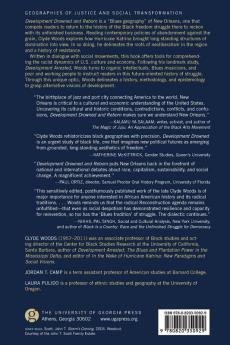 Development Drowned and Reborn: The Blues and Bourbon Restorations in Post-Katrina New Orleans: 35 (Geographies of Justice and Social Transformation Series)