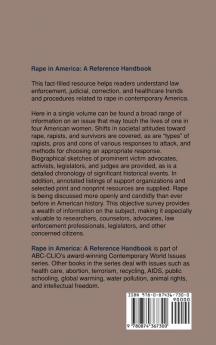 Rape in America: A Reference Handbook (Contemporary World Issues)